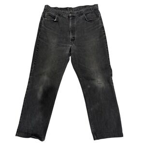 Vintage Faded Black Levis Orange Tab Mens Straight Jeans